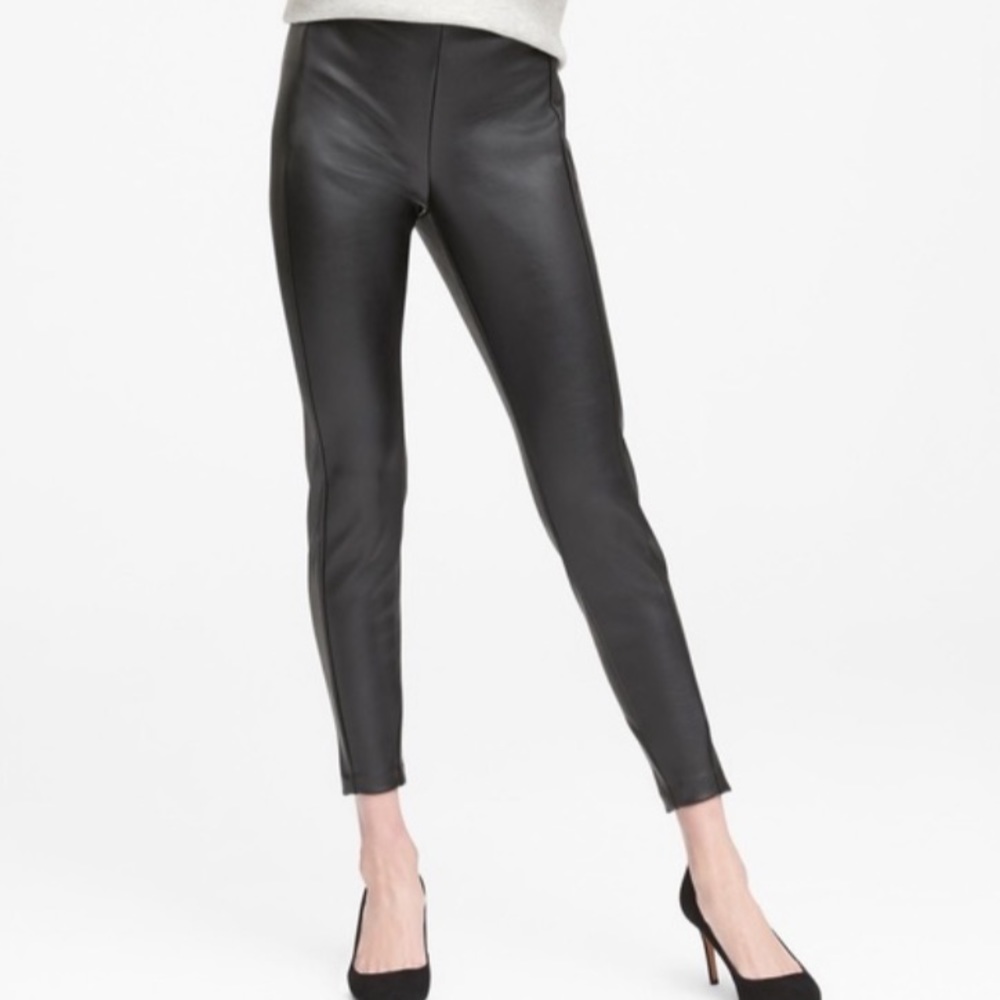 NWT Banana Republic Vegan Leather Devon Leggings Ankle Fit pants